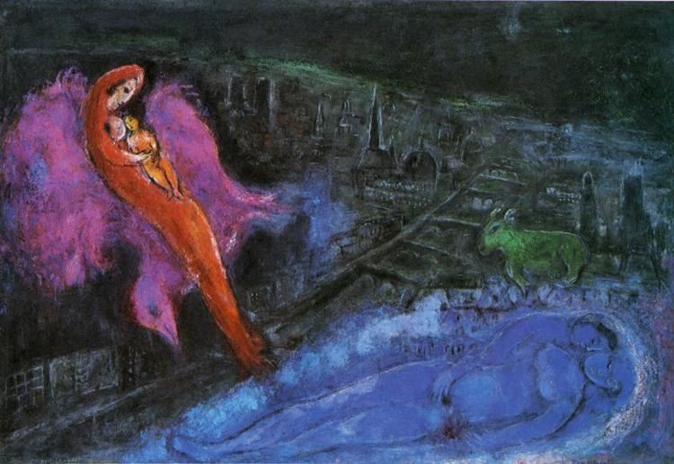 Marc Chagall Bridges over the Seine